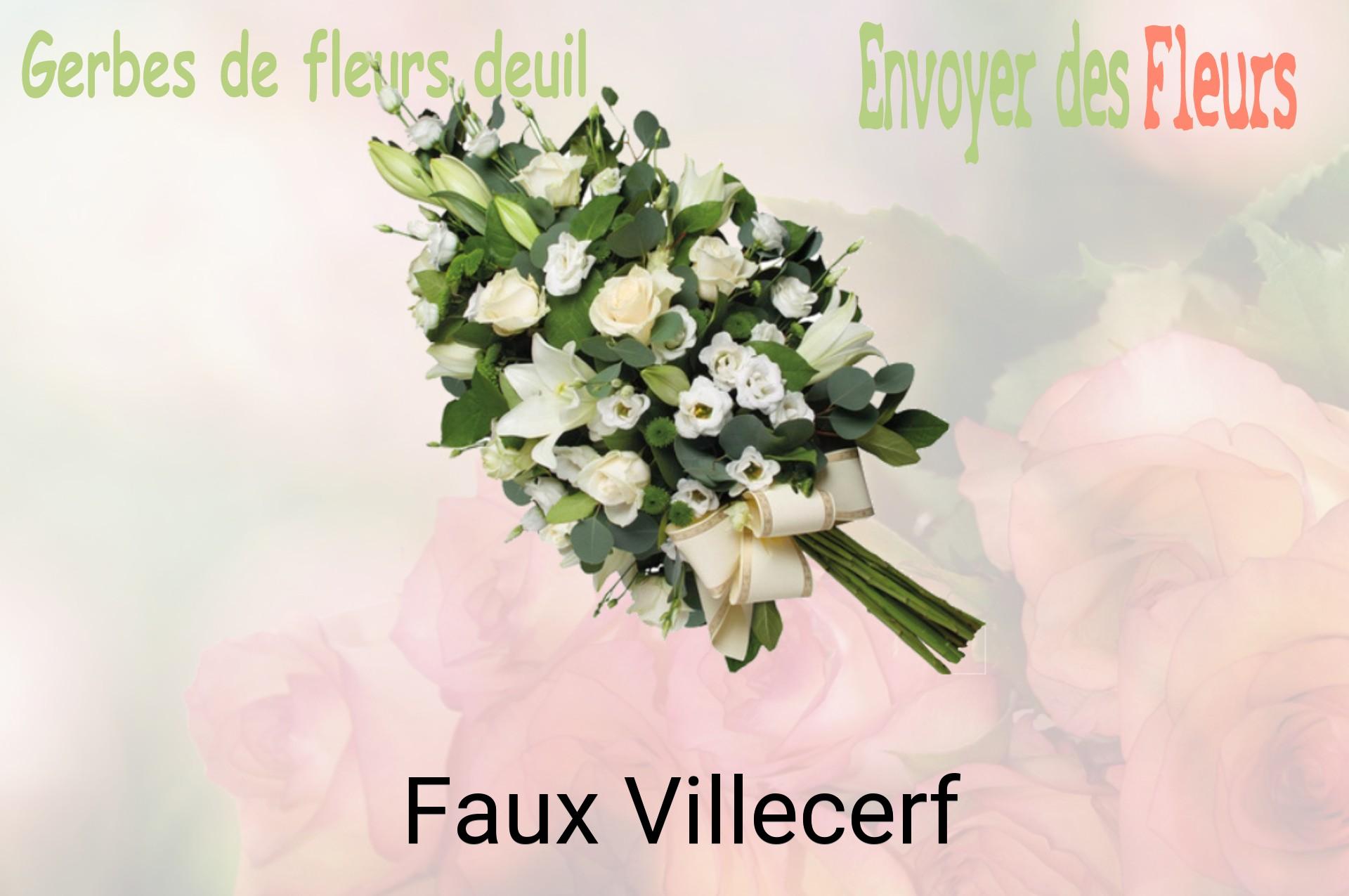 Gerbe de fleurs de deuil livrée à Faux-Villecerf